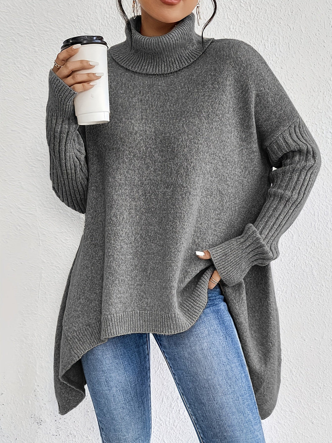 Maison Armand™ | Pull Col Roulé Oversize Élégance