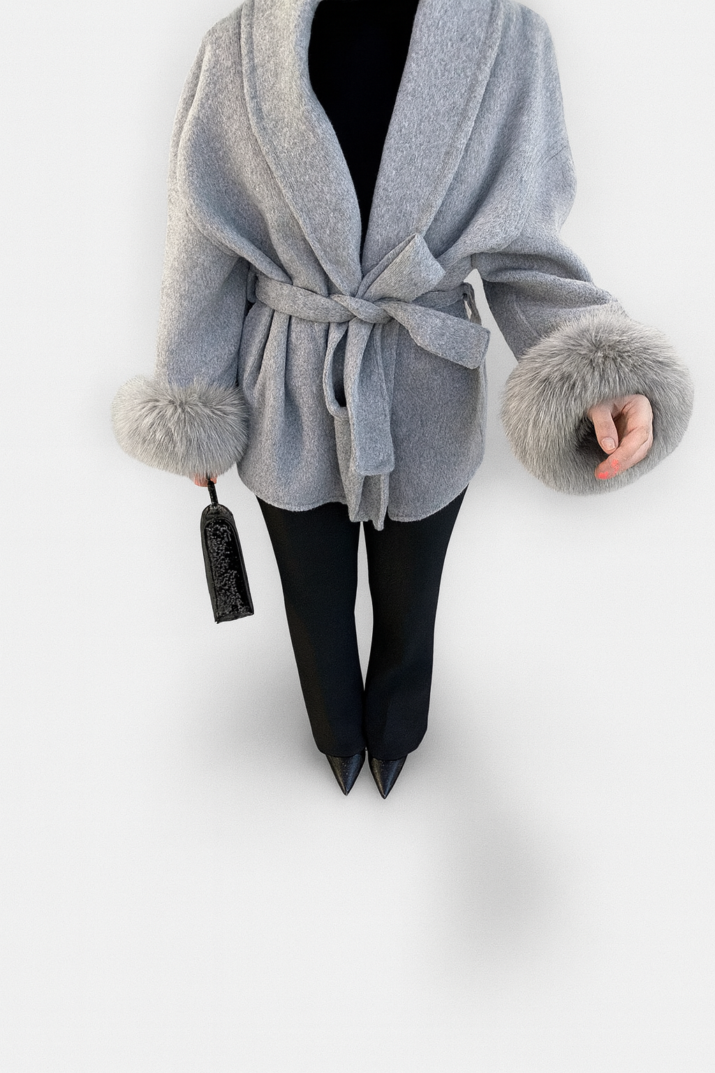 Woolcat™ – Manteau élégant avec détails en fausse fourrure