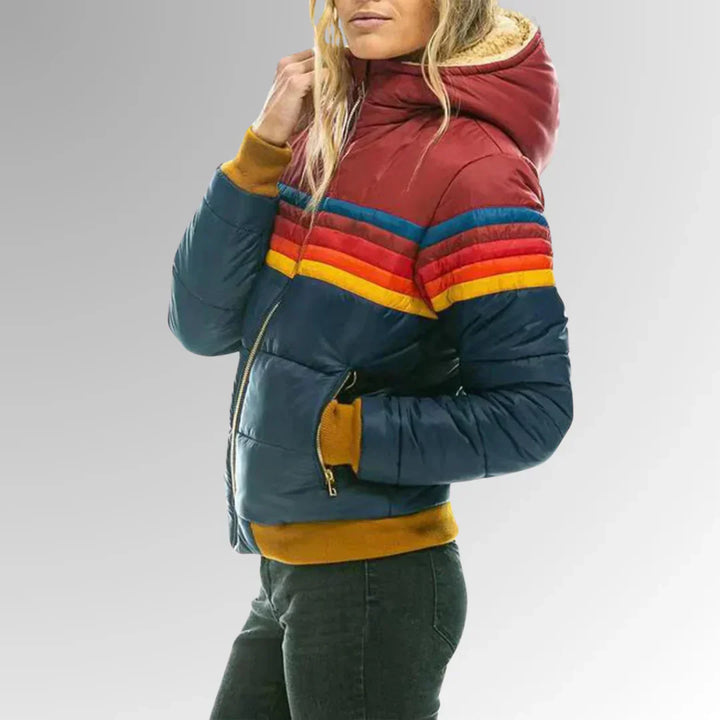 Maison Armand™ | Veste Matelassée Rayée Rétro