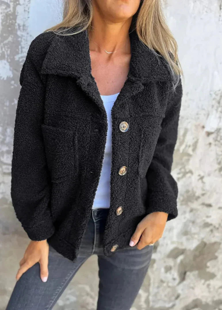 Katia | Veste en Polaire Douce Avec Boutons