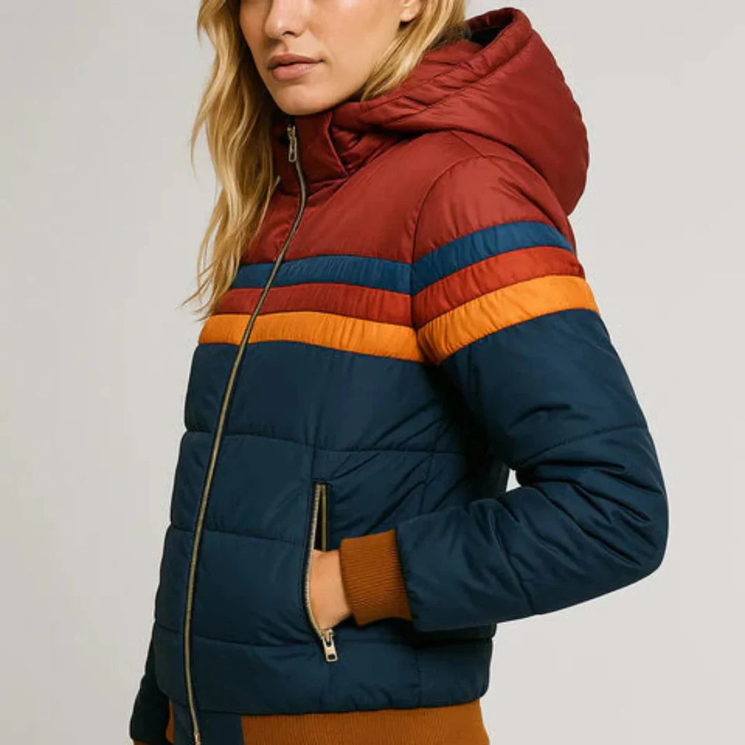 Maison Armand™ | Veste Matelassée Rayée Rétro