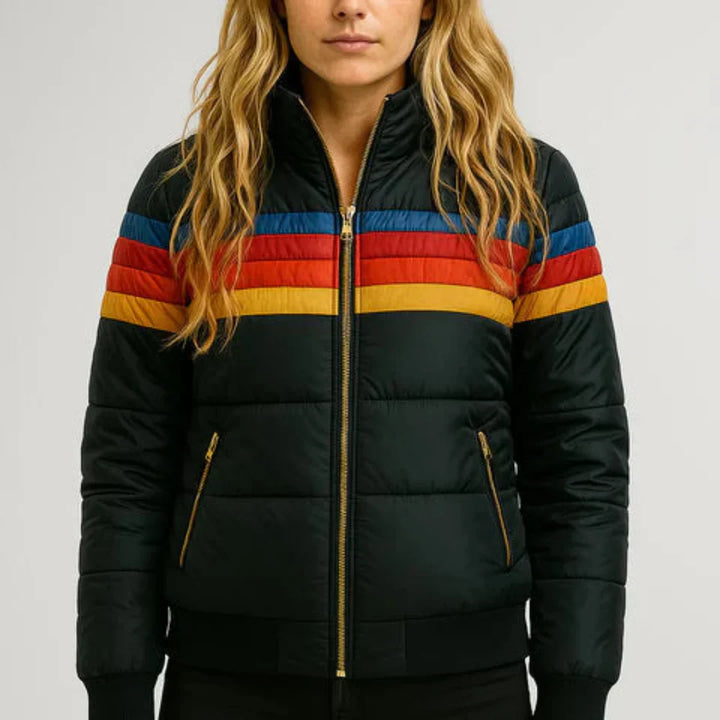 Maison Armand™ | Veste Matelassée Rayée Rétro