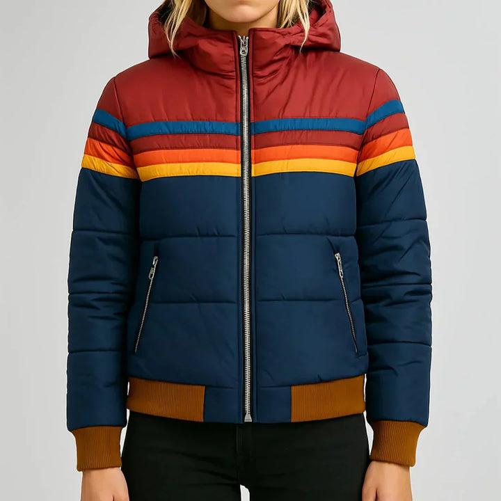 Maison Armand™ | Veste Matelassée Rayée Rétro