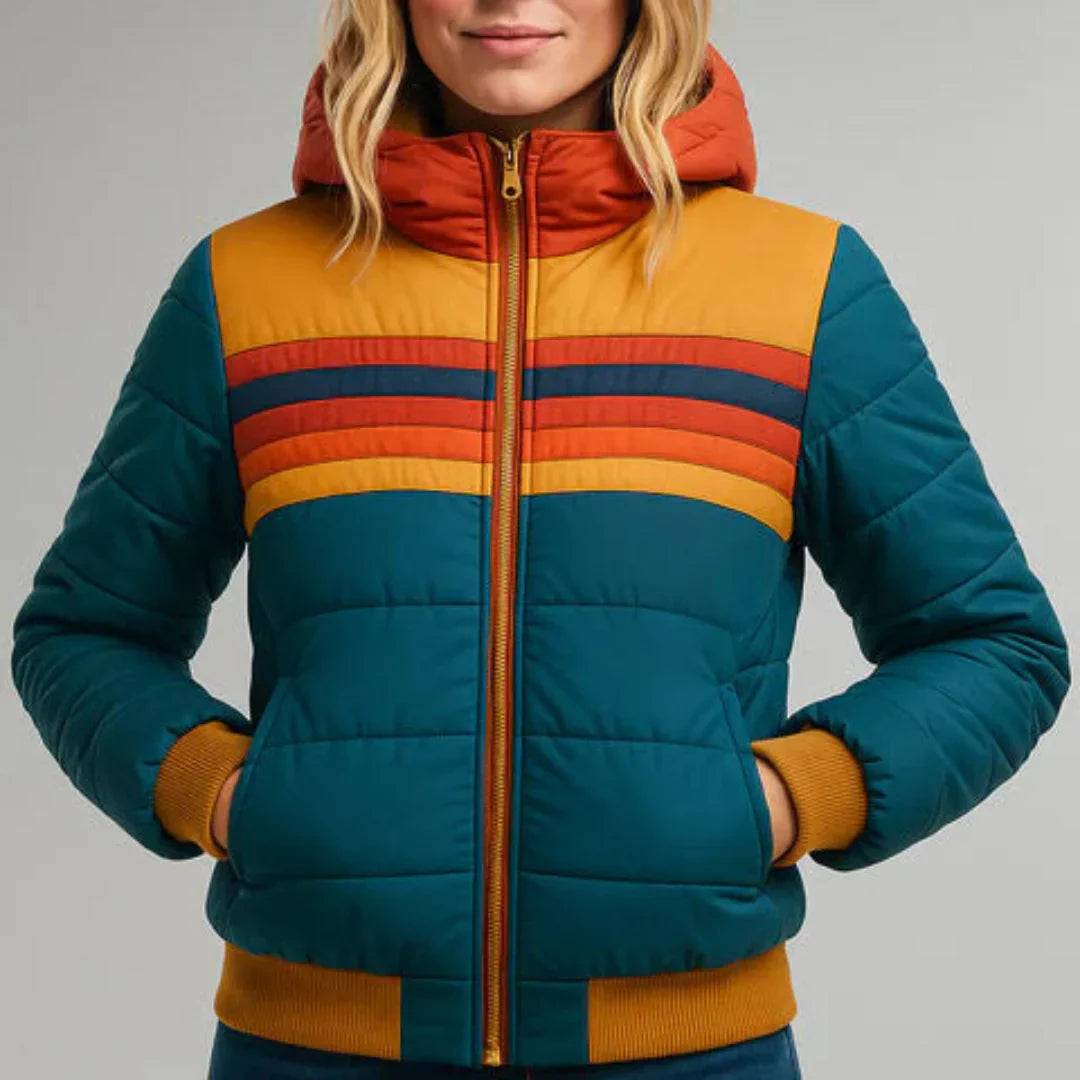 Maison Armand™ | Veste Matelassée Rayée Rétro