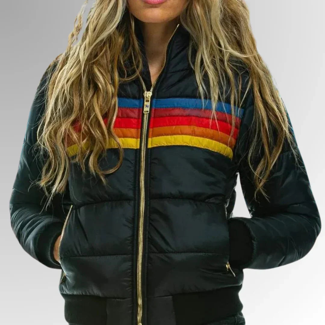 Maison Armand™ | Veste Matelassée Rayée Rétro