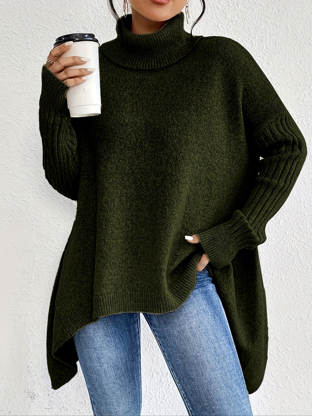 Maison Armand™ | Pull Col Roulé Oversize Élégance