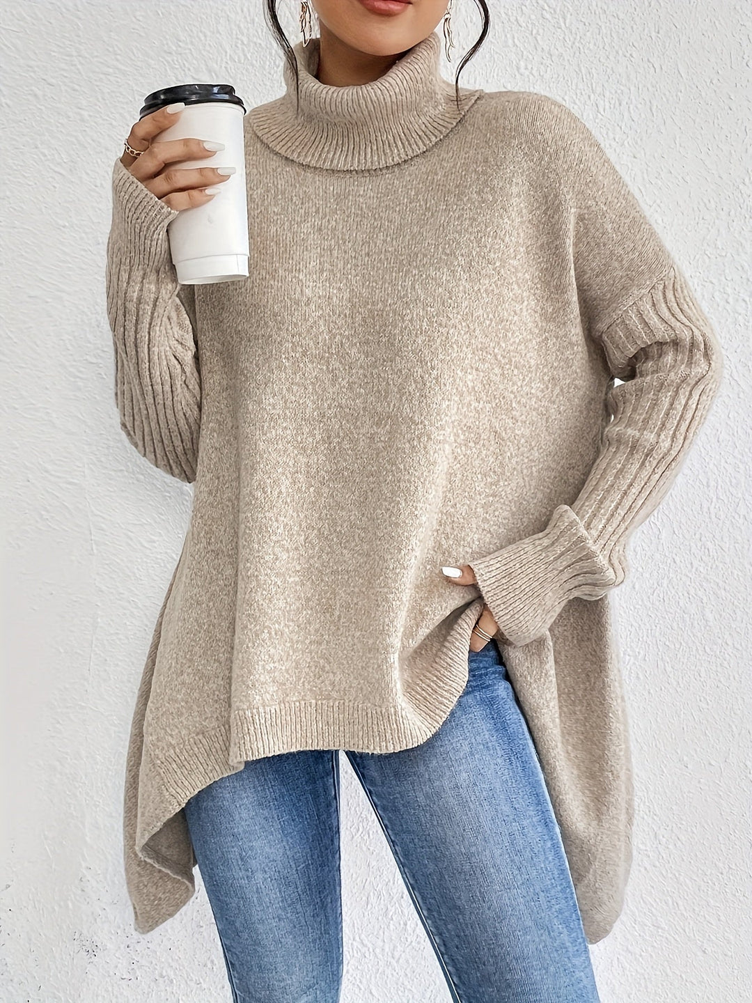 Maison Armand™ | Pull Col Roulé Oversize Élégance