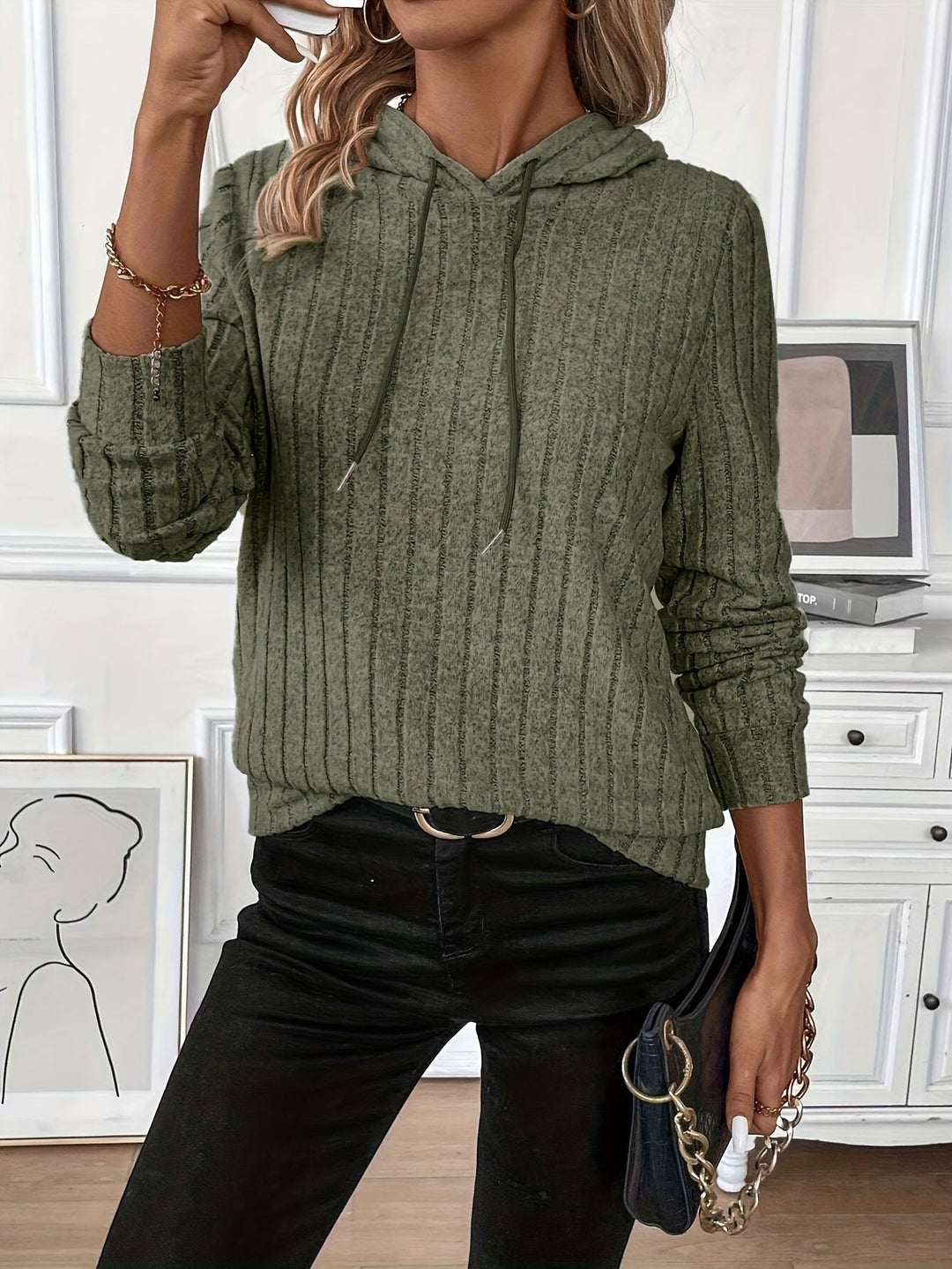 Maison Armand™ | Sweat à Capuche Côtelé Élégance Décontractée