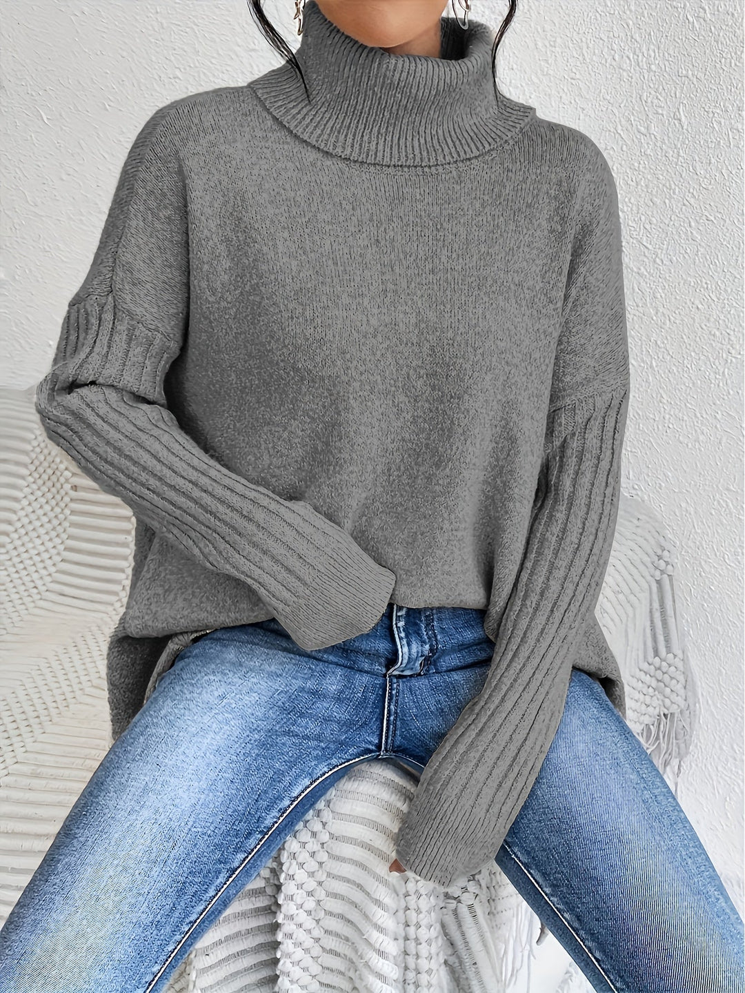 Maison Armand™ | Pull Col Roulé Oversize Élégance