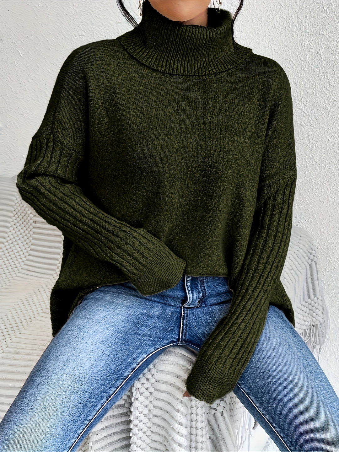 Maison Armand™ | Pull Col Roulé Oversize Élégance