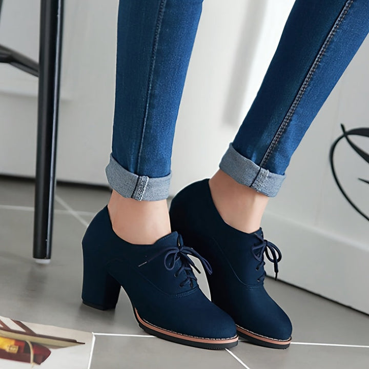 Lydia™ – Escarpins à lacets confortables à talon stable