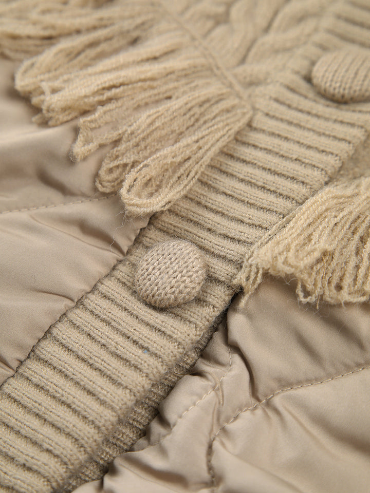 Maison Armand™  | Veste matelassée en tricot torsadé patchwork