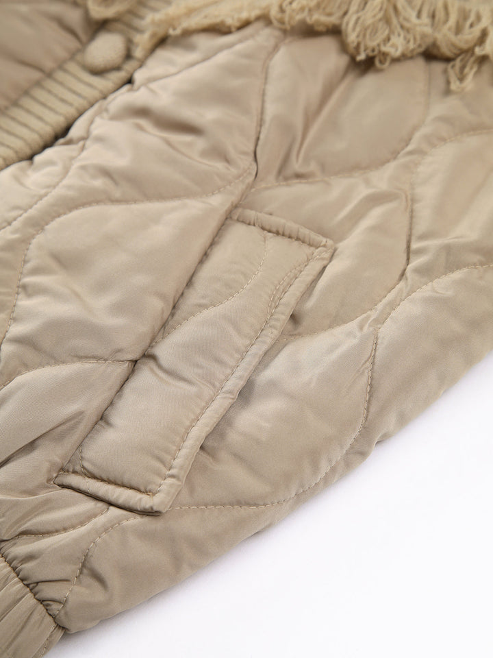 Maison Armand™  | Veste matelassée en tricot torsadé patchwork