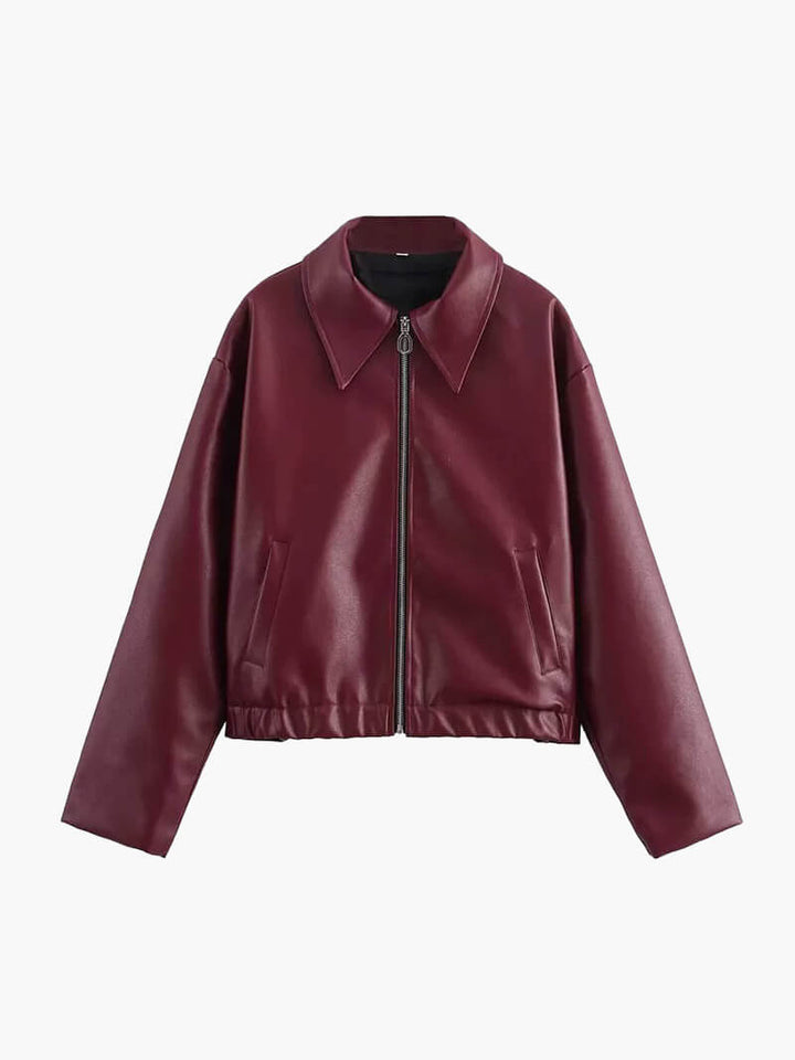 Maison Armand™  | Veste en cuir rouge