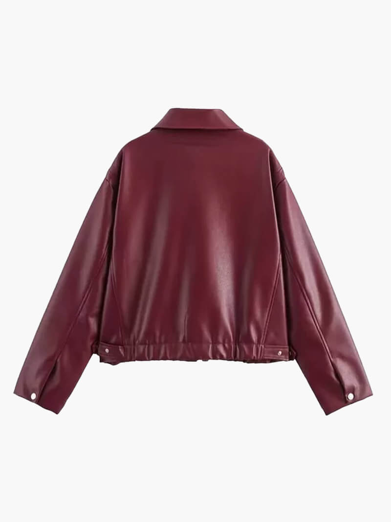 Maison Armand™  | Veste en cuir rouge