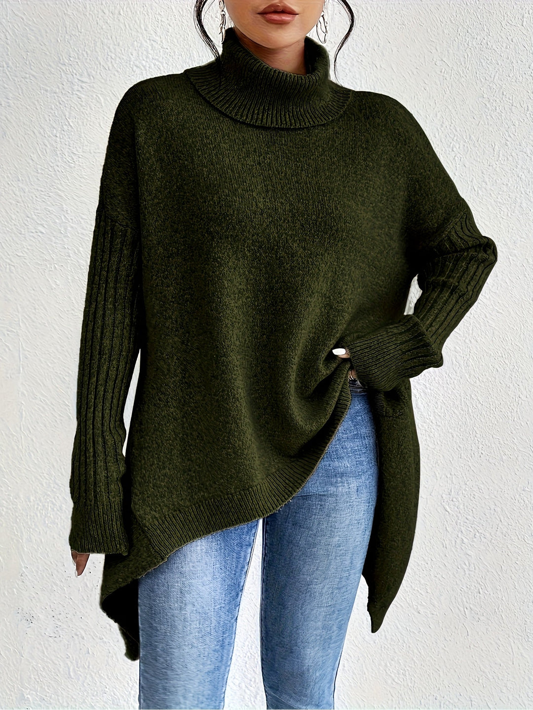 Maison Armand™ | Pull Col Roulé Oversize Élégance